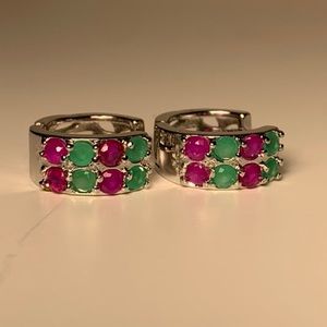 White Gold 9k Gem Earring